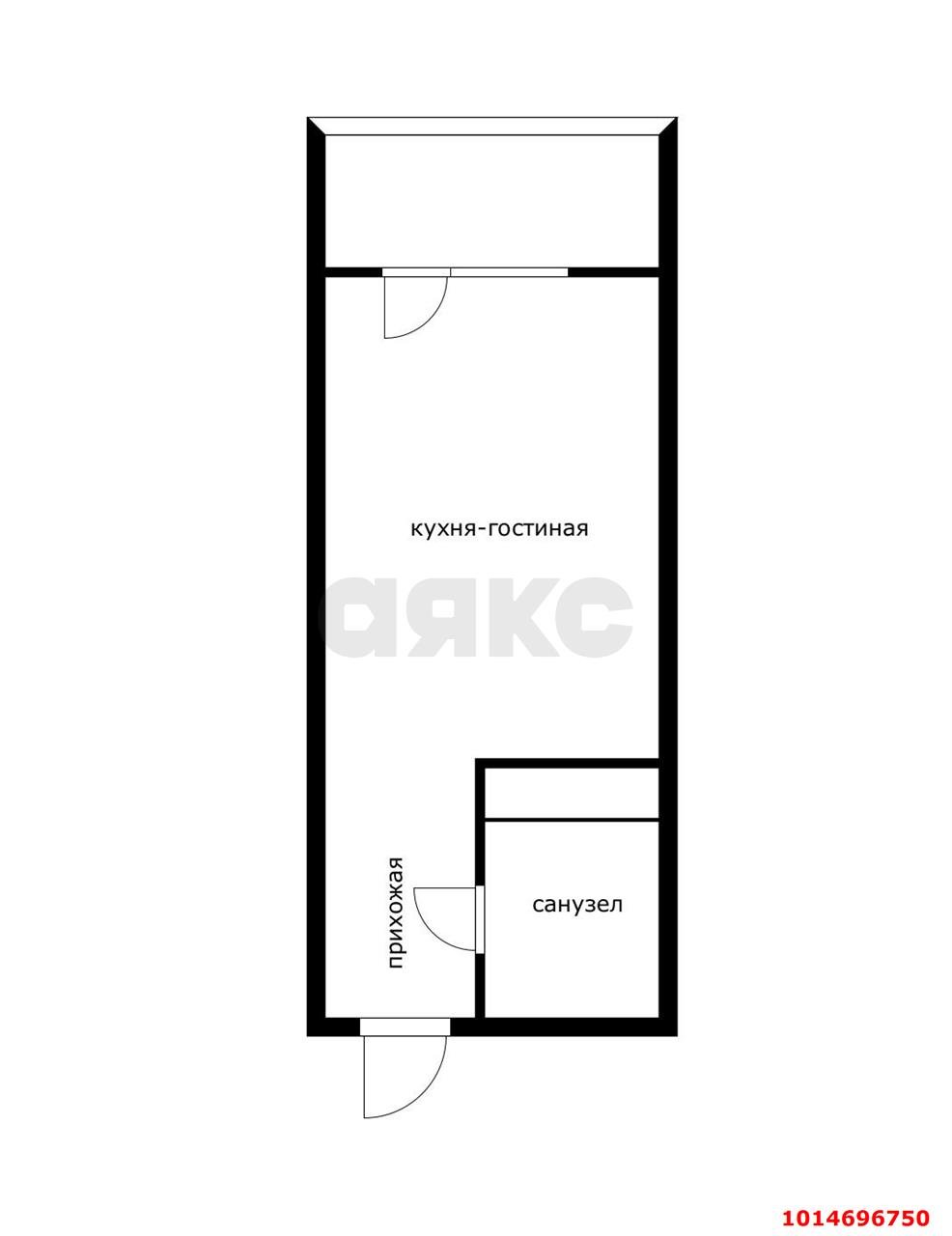 Фото №8: Студия 21 м² - Краснодар, Прикубанский внутригородской округ, Завод Радиоизмерительных Приборов, имени Петра Метальникова, мкр. жилой комплекс Радуга, ул. Евгении Жигуленко, 7к1