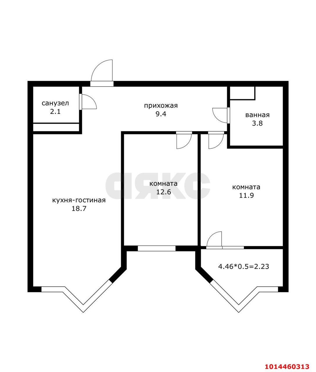 Фото №4: 2-комнатная квартира 60 м² - Краснодар, 2-я Площадка, ул. Ветеранов, 85