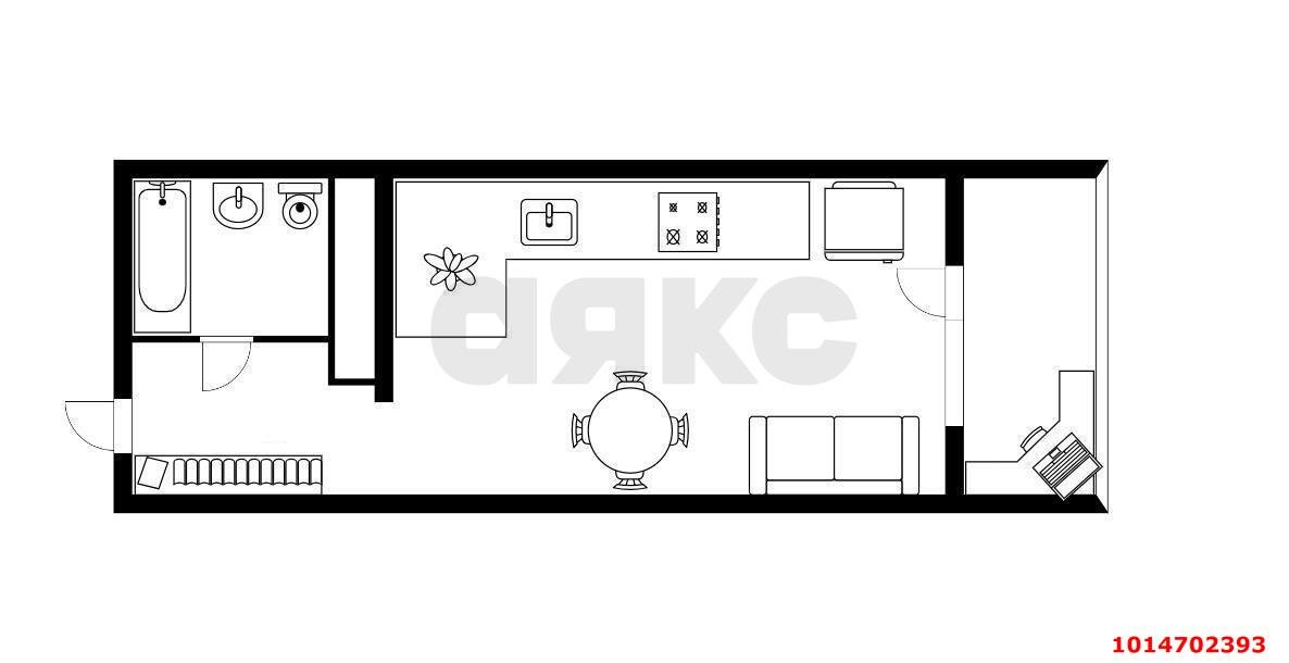 Фото №1: Студия 23 м² - Краснодар, жилой комплекс Атмосфера, ул. Московская, 125к1