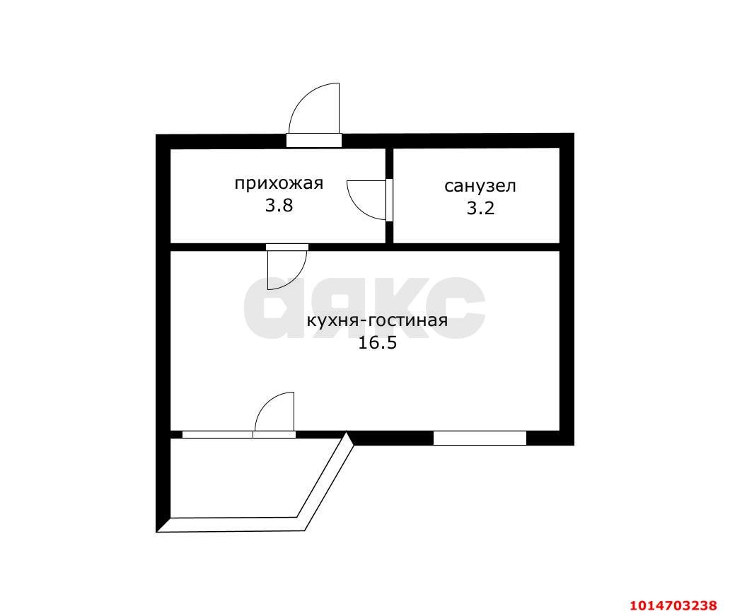 Фото №14: Студия 26 м² - Новая Адыгея, жилой комплекс Тургеневский, ул. Тургеневское шоссе, 3А/28