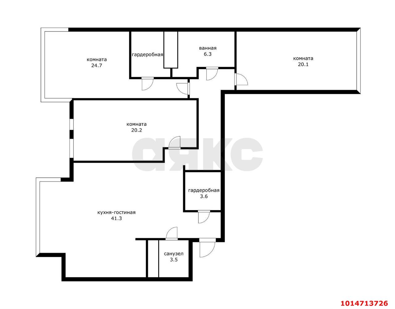 Фото №14: 3-комнатная квартира 124 м² - Краснодар, Центральный, ул. Будённого, 129