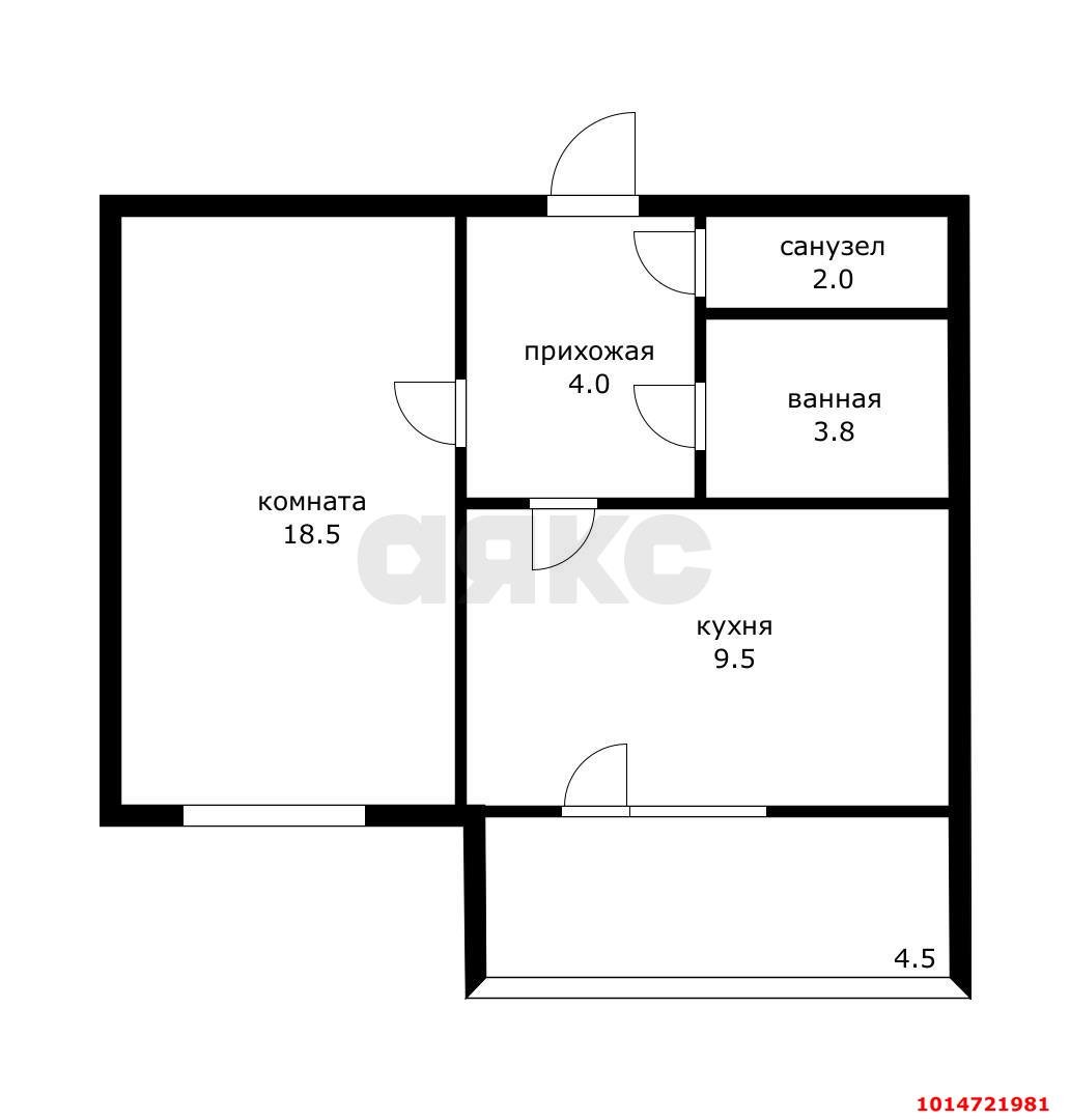 Фото №13: 1-комнатная квартира 41 м² - Краснодар, Завод Измерительных Приборов, ул. имени 40-летия Победы, 35/2