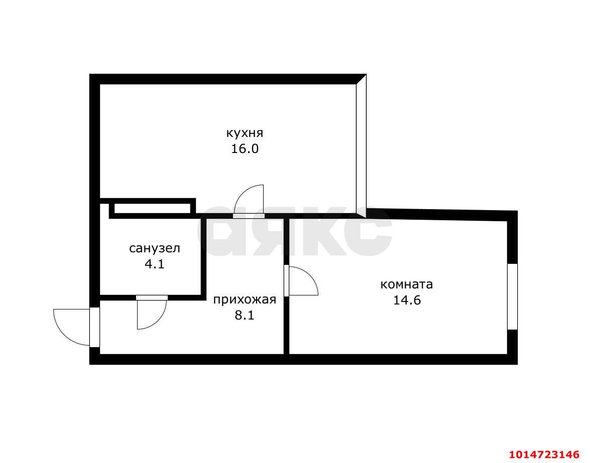 Фото №2: 1-комнатная квартира 42 м² - Краснодар, ЖК Губернский, ул. имени Героя Георгия Бочарникова, 12/1