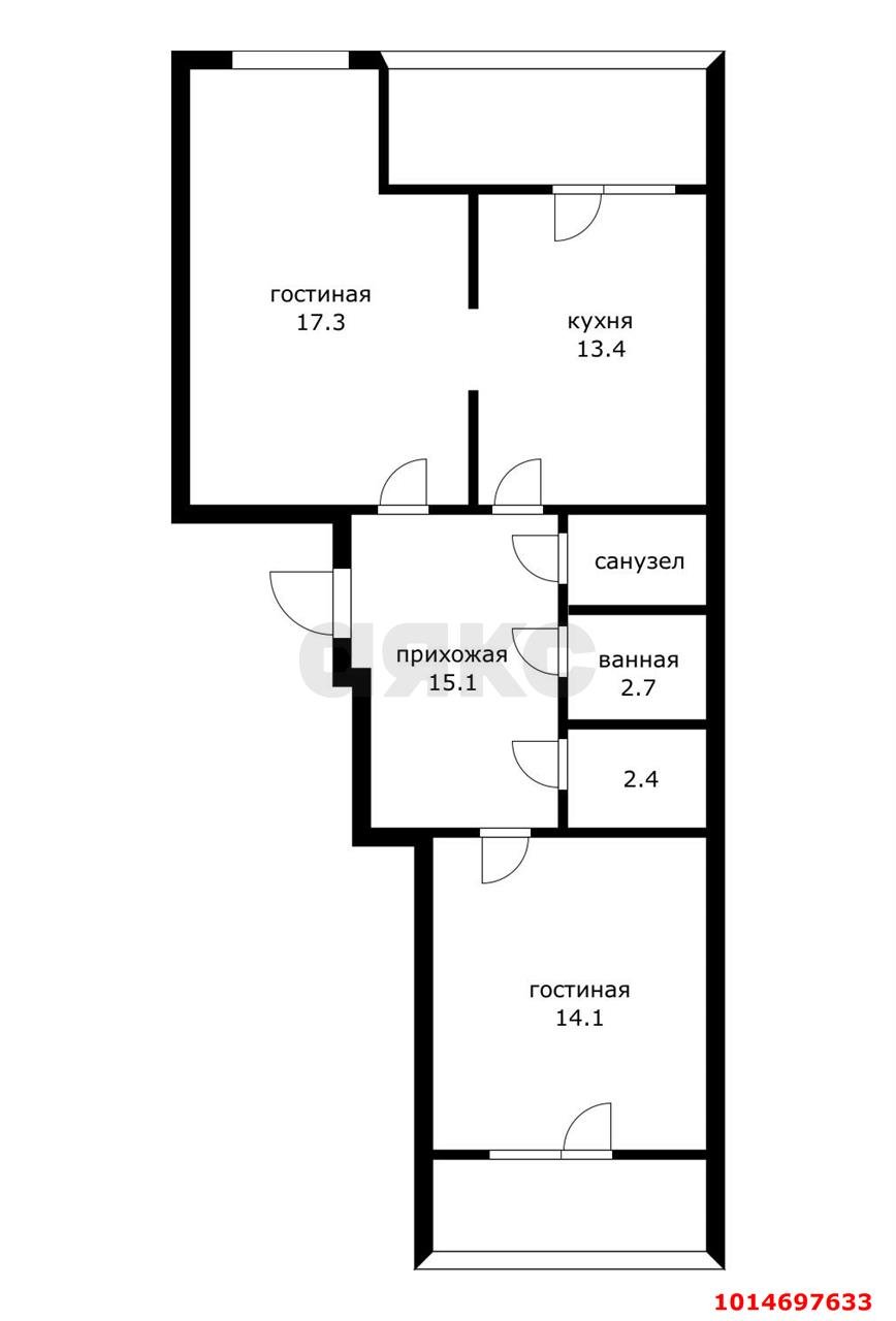 Фото №4: 2-комнатная квартира 66 м² - Краснодар, Пашковский, ул. Фадеева, 29