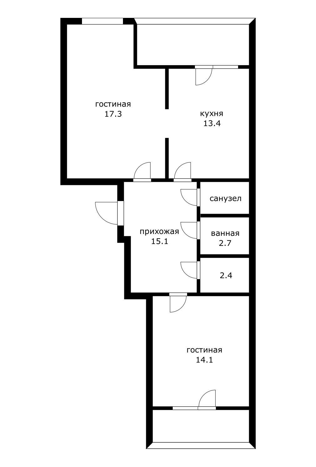 Фото №13: 2-комнатная квартира 66 м² - Краснодар, Пашковский, мкр. Карасунский внутригородской округ, ул. Фадеева, 29