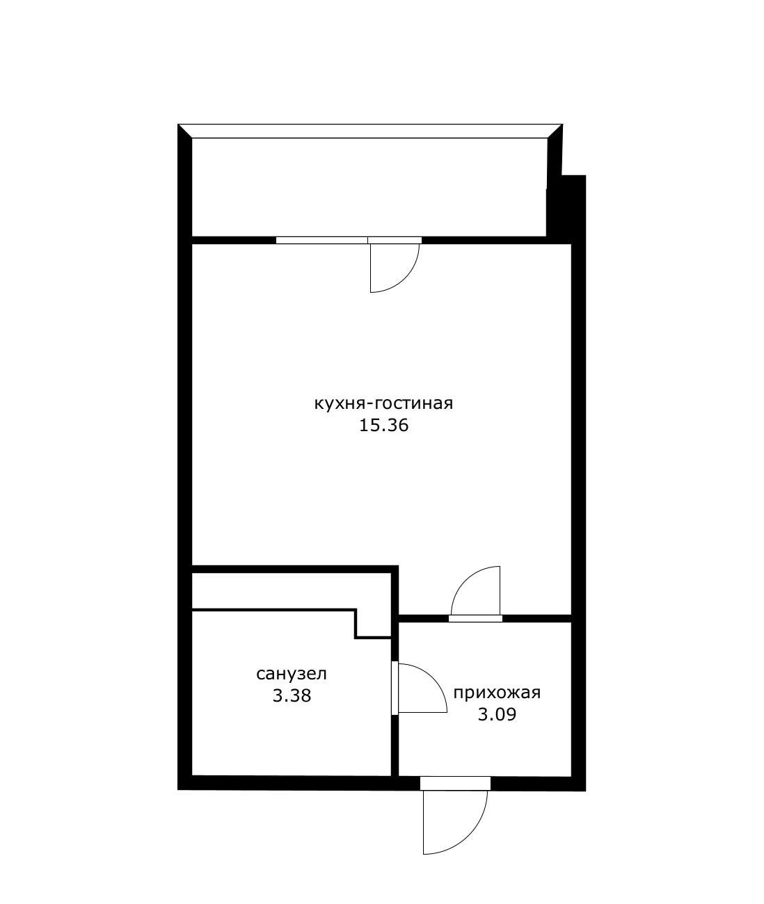 Фото №4: Студия 24 м² - Краснодар, Прикубанский внутригородской округ, мкр. жилой комплекс Облака, ул. имени Генерала Корнилова, 9к2