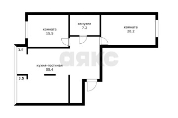 Фото №5: 3-комнатная квартира 101 м² - Краснодар, мкр. Фестивальный, ул. Яна Полуяна, 43
