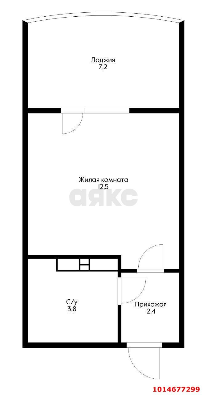 Фото №7: Студия 18 м² - Краснодар, жилой комплекс Самолёт-5, ул. Ивана Беличенко, 103