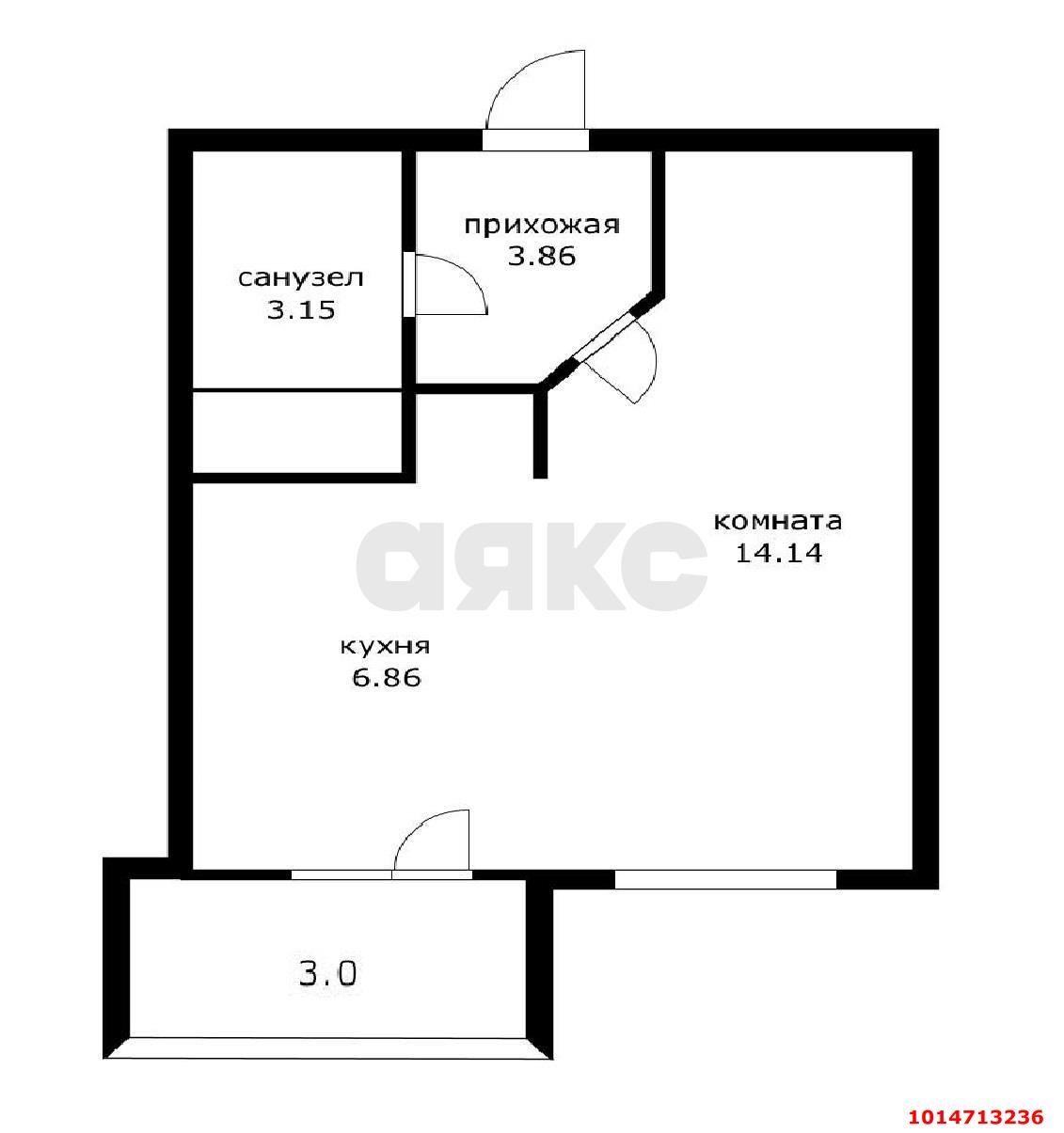 Фото №6: 1-комнатная квартира 60 м² - Краснодар, Прикубанский внутригородской округ, мкр. жилой комплекс Зеленодар