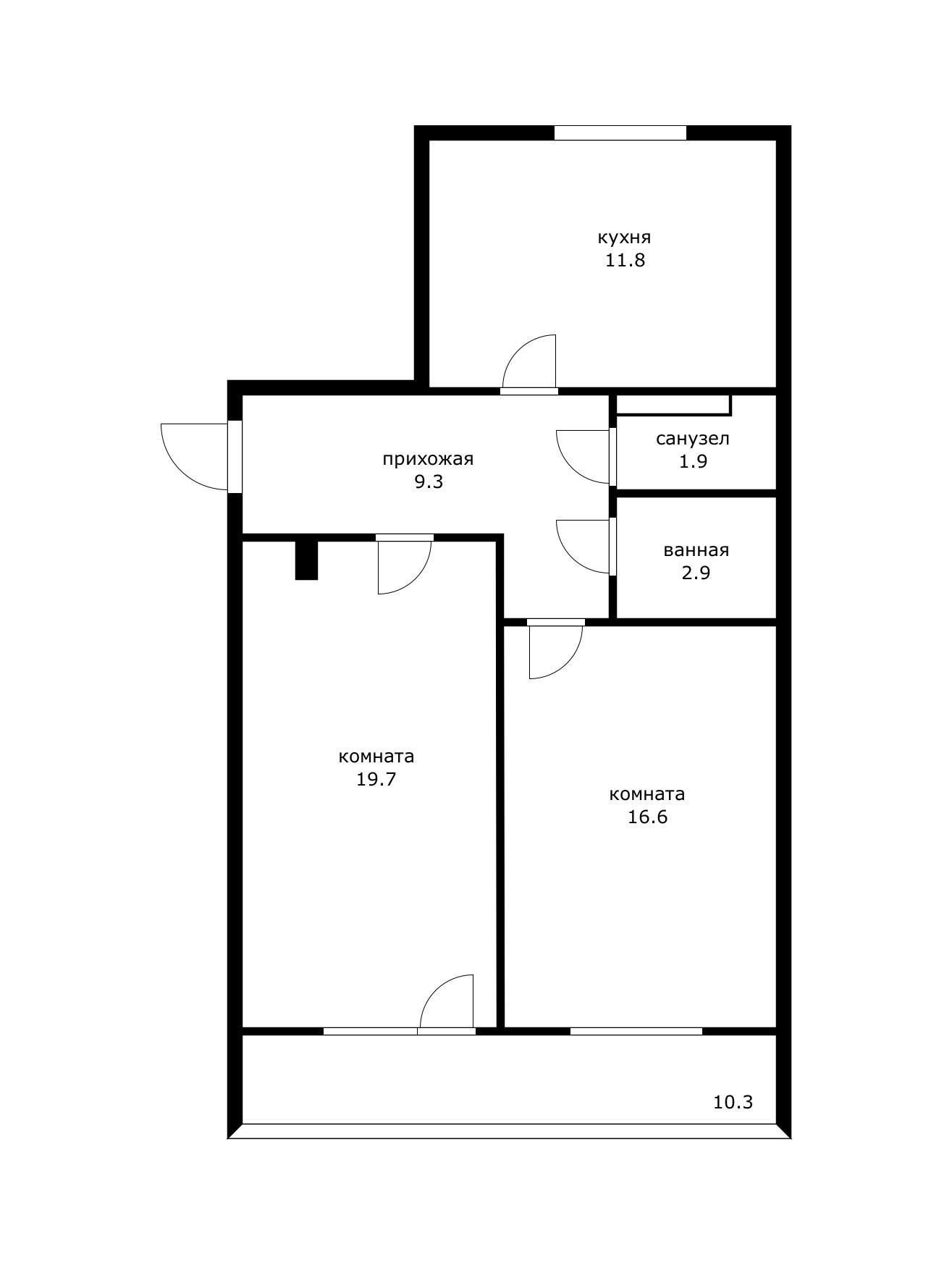Фото №18: 2-комнатная квартира 72 м² - Краснодар, Прикубанский внутригородской округ, Горхутор, мкр. жилой комплекс Сокольники, ул. имени М.Е. Соколова, 86к2