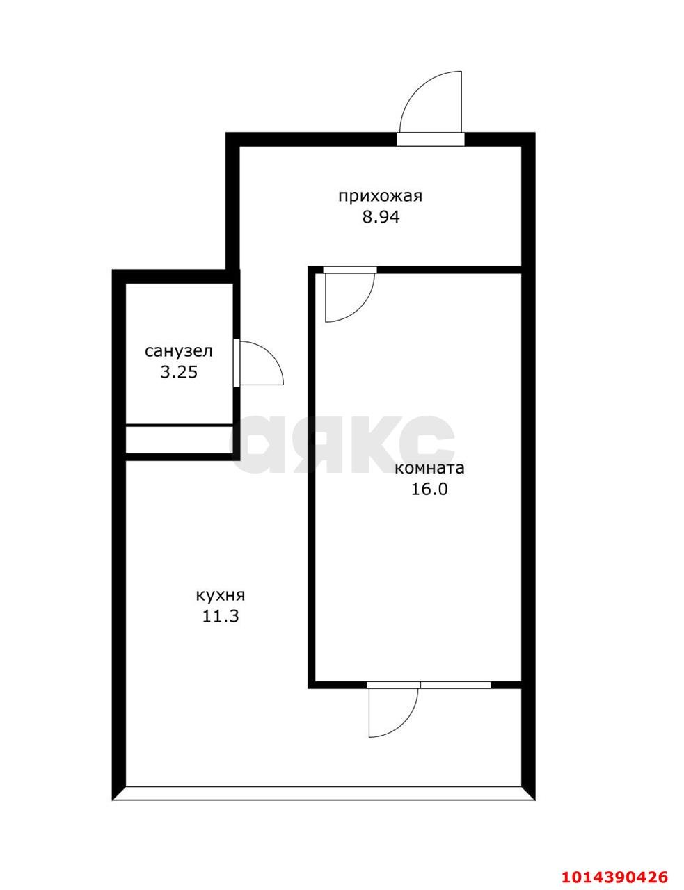 Фото №20: 1-комнатная квартира 43 м² - Краснодар, ЖК Цветы, ул. Круговая, 4Вк2