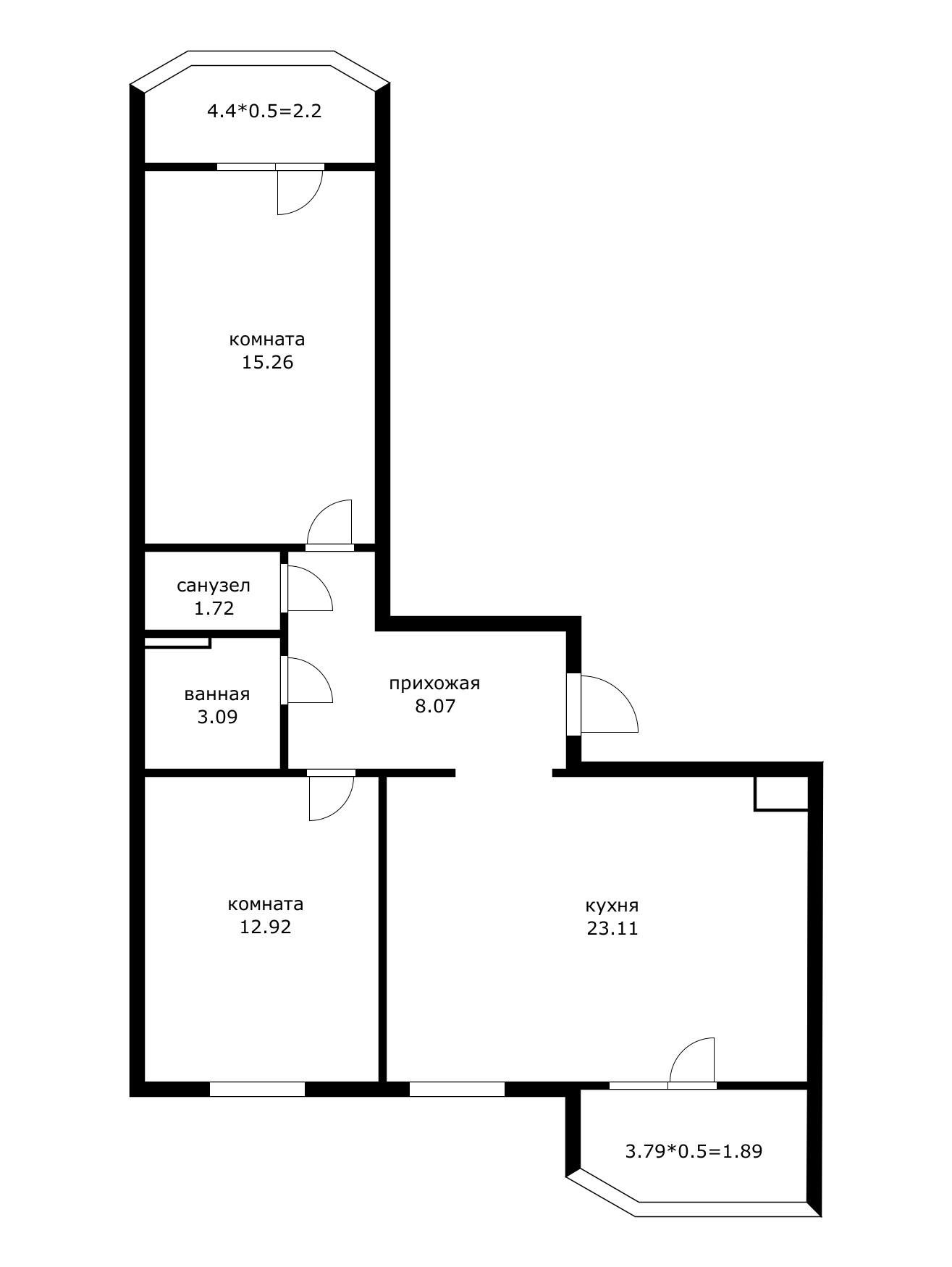 Фото №19: 2-комнатная квартира 72 м² - Краснодар, Прикубанский внутригородской округ, мкр. Достояние, ул. Григория Булгакова, 7к1