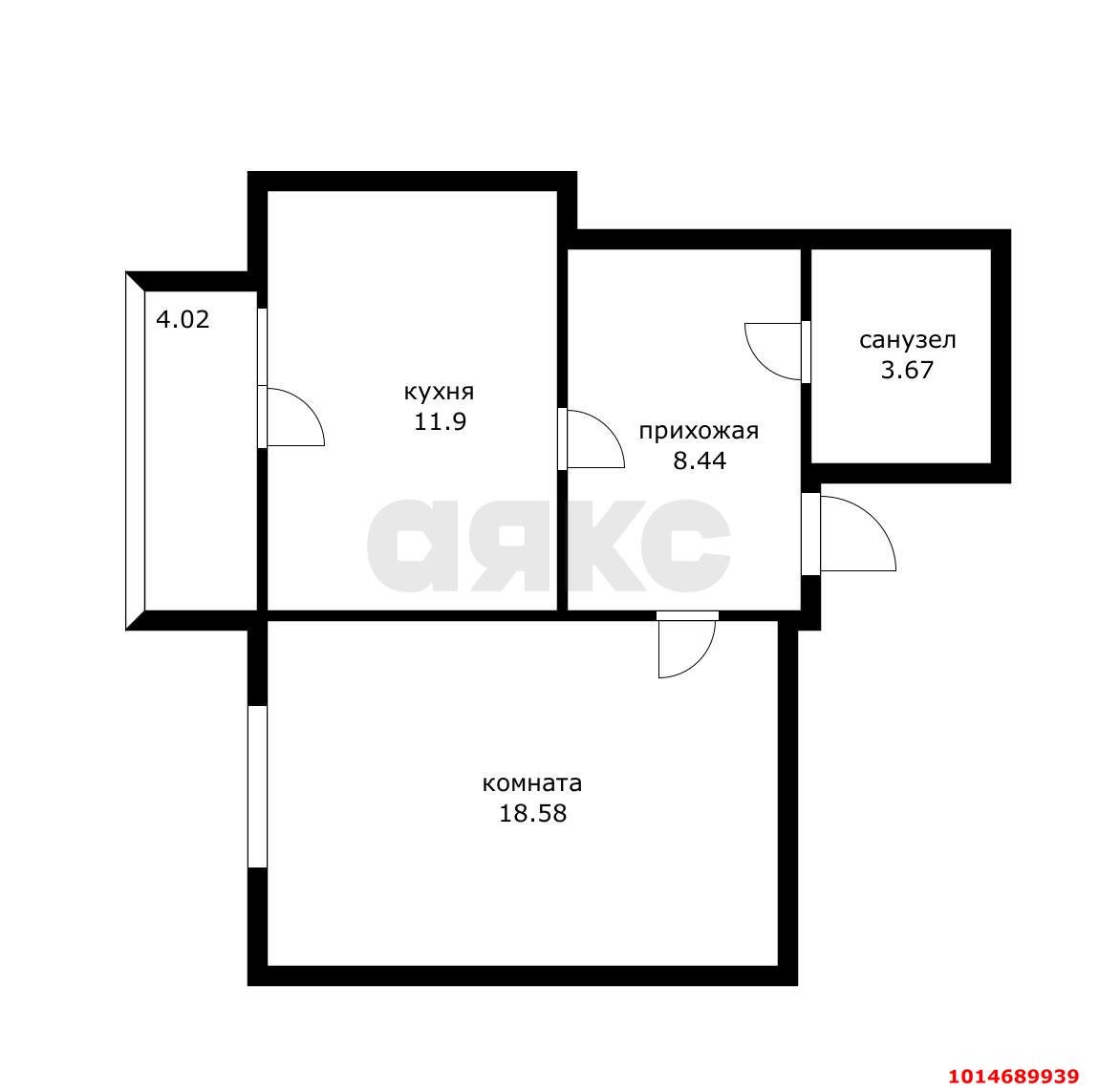 Фото №7: 1-комнатная квартира 44 м² - Краснодар, жилой комплекс Луч, ул. Солнечная, 18/5