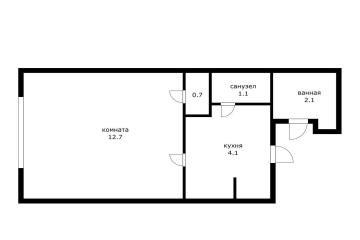 Фото №5: 1-комнатная квартира 18 м² - Краснодар, мкр. Западный внутригородской округ, ул. имени Дзержинского, 4