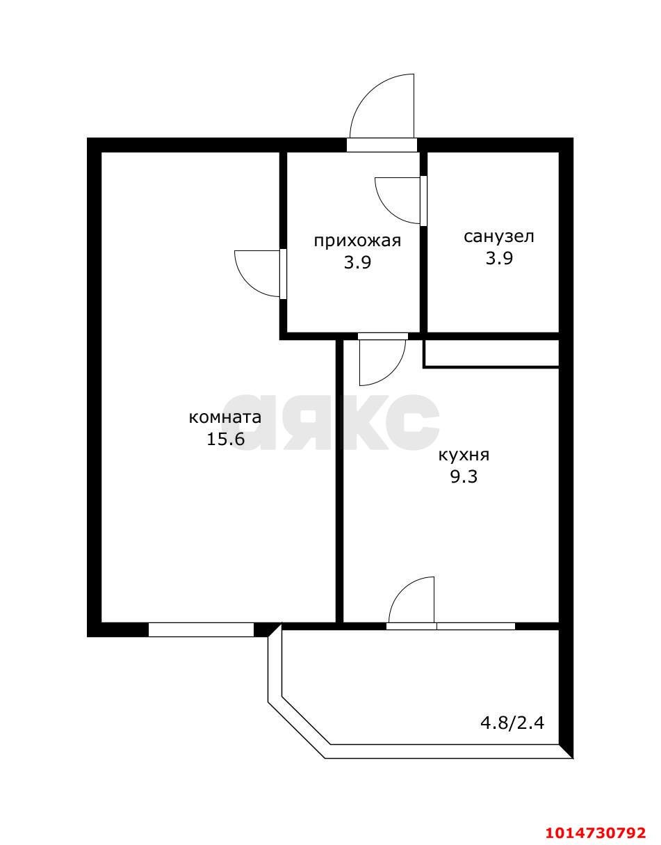 Фото №10: 1-комнатная квартира 31 м² - Краснодар, Панорама, ЖК Флотилия, Прикубанский внутригородской округ, Краевая Клиническая Больница, мкр. жилой комплекс Флотилия, ул. имени 40-летия Победы, 178