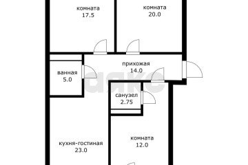 Фото №4: 3-комнатная квартира 98 м² - Краснодар, мкр. ЖК Смоленский, ул. Восточно-Кругликовская, 30