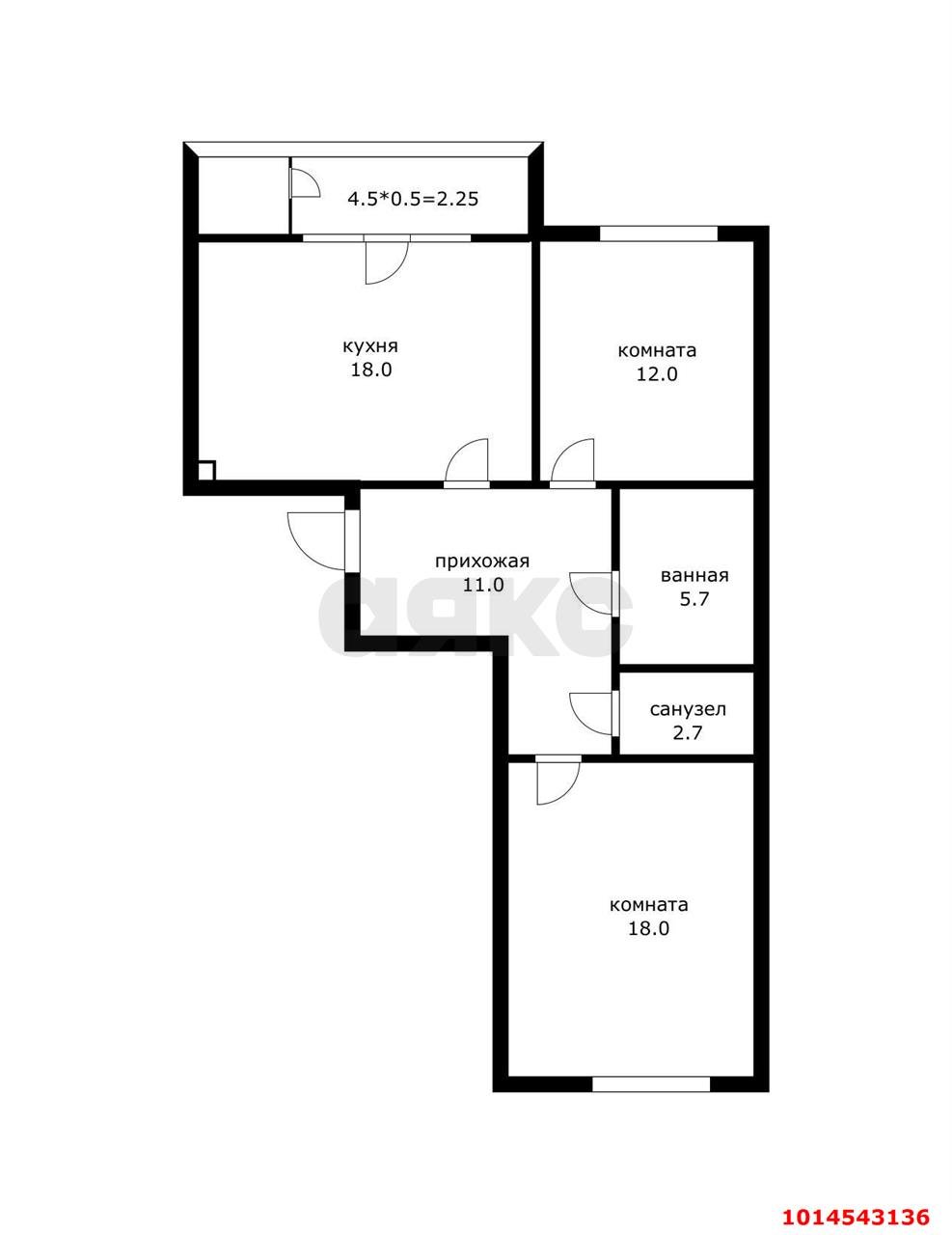 Фото №18: 2-комнатная квартира 70 м² - Краснодар, Школьный, ул. Школьная, 1