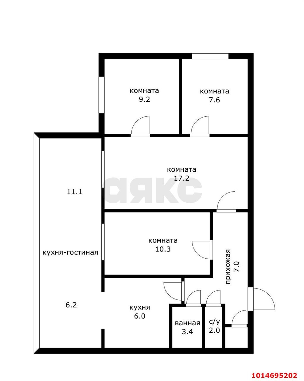 Фото №18: 3-комнатная квартира 77 м² - Краснодар, Юбилейный, ул. имени Калинина, 13к43