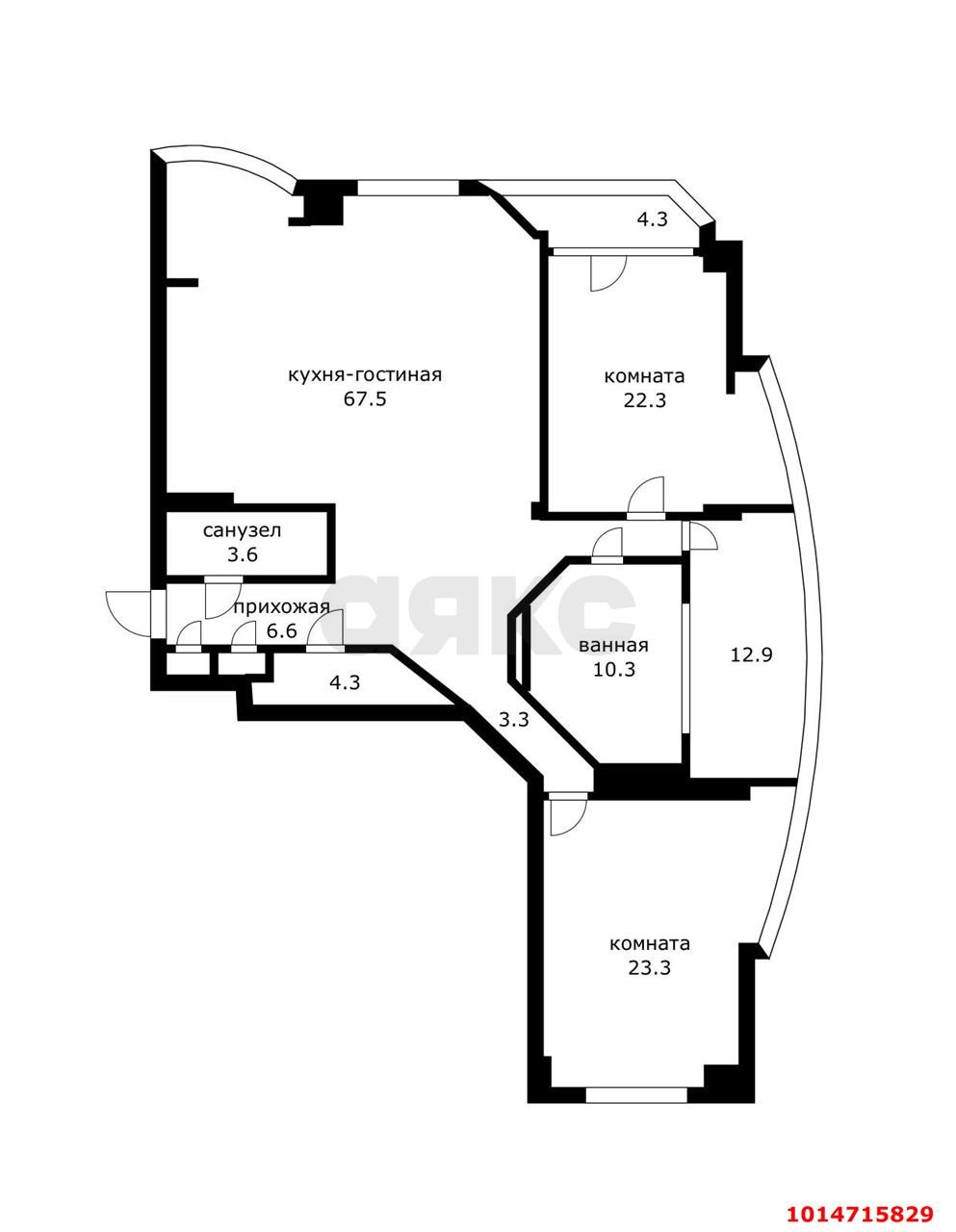 Фото №2: 3-комнатная квартира 157 м² - Краснодар, Горгаз, ул. Николая Кондратенко, 6к2