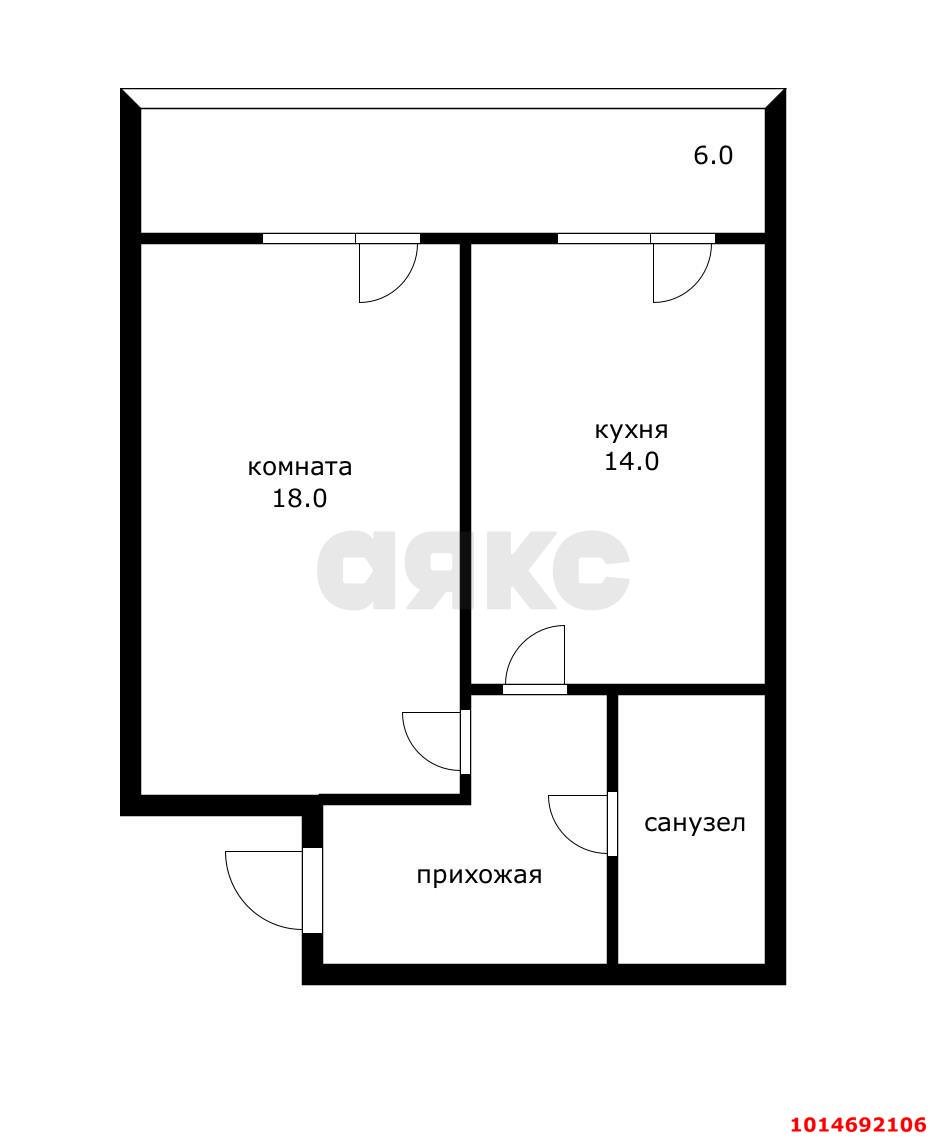 Фото №11: 1-комнатная квартира 42 м² - Краснодар, Музыкальный, ул. имени С.В. Рахманинова, 29