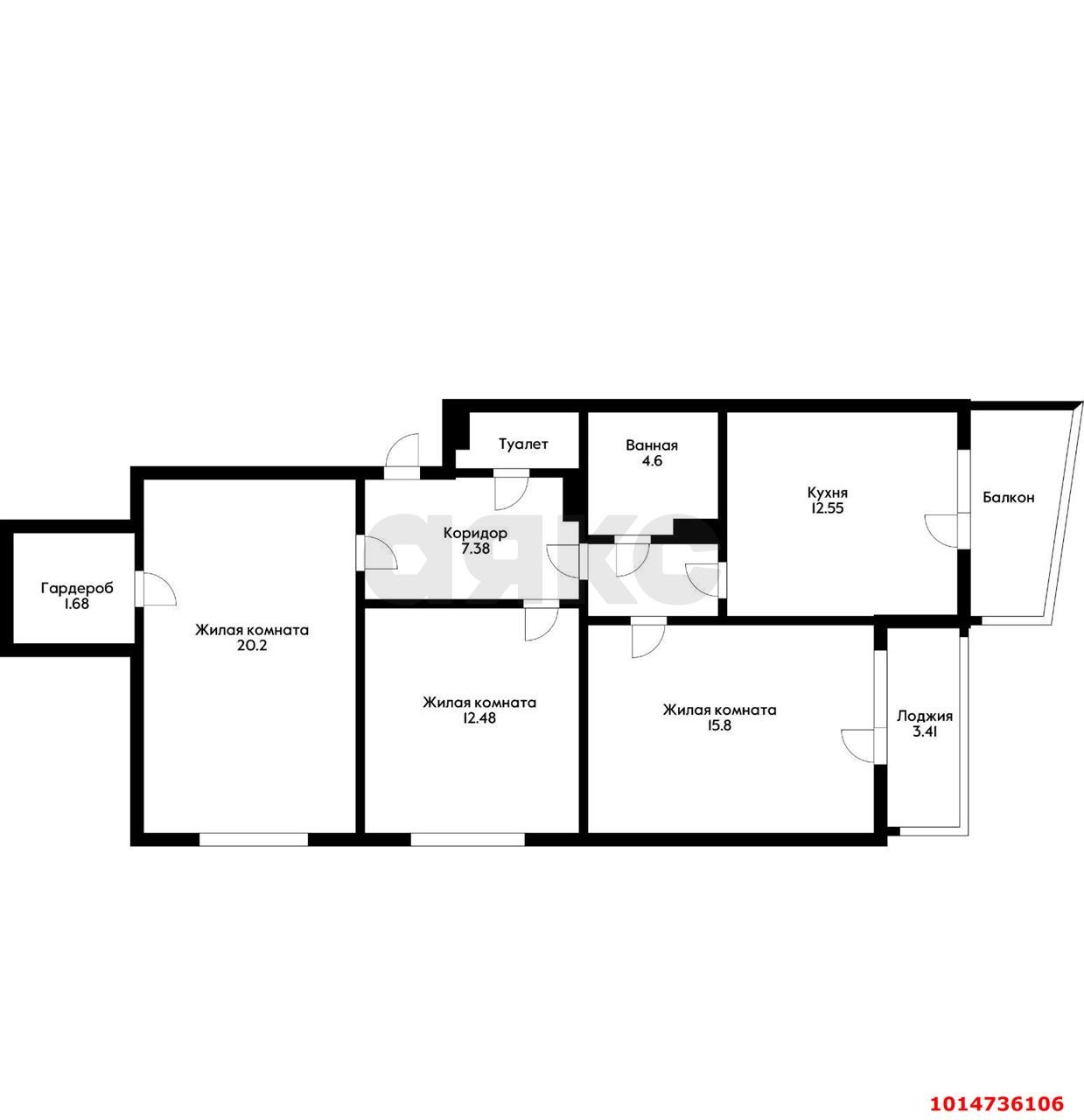 Фото №17: 3-комнатная квартира 88 м² - Краснодар, Микрохирургии глаза, ул. Академика Лукьяненко, 16/1