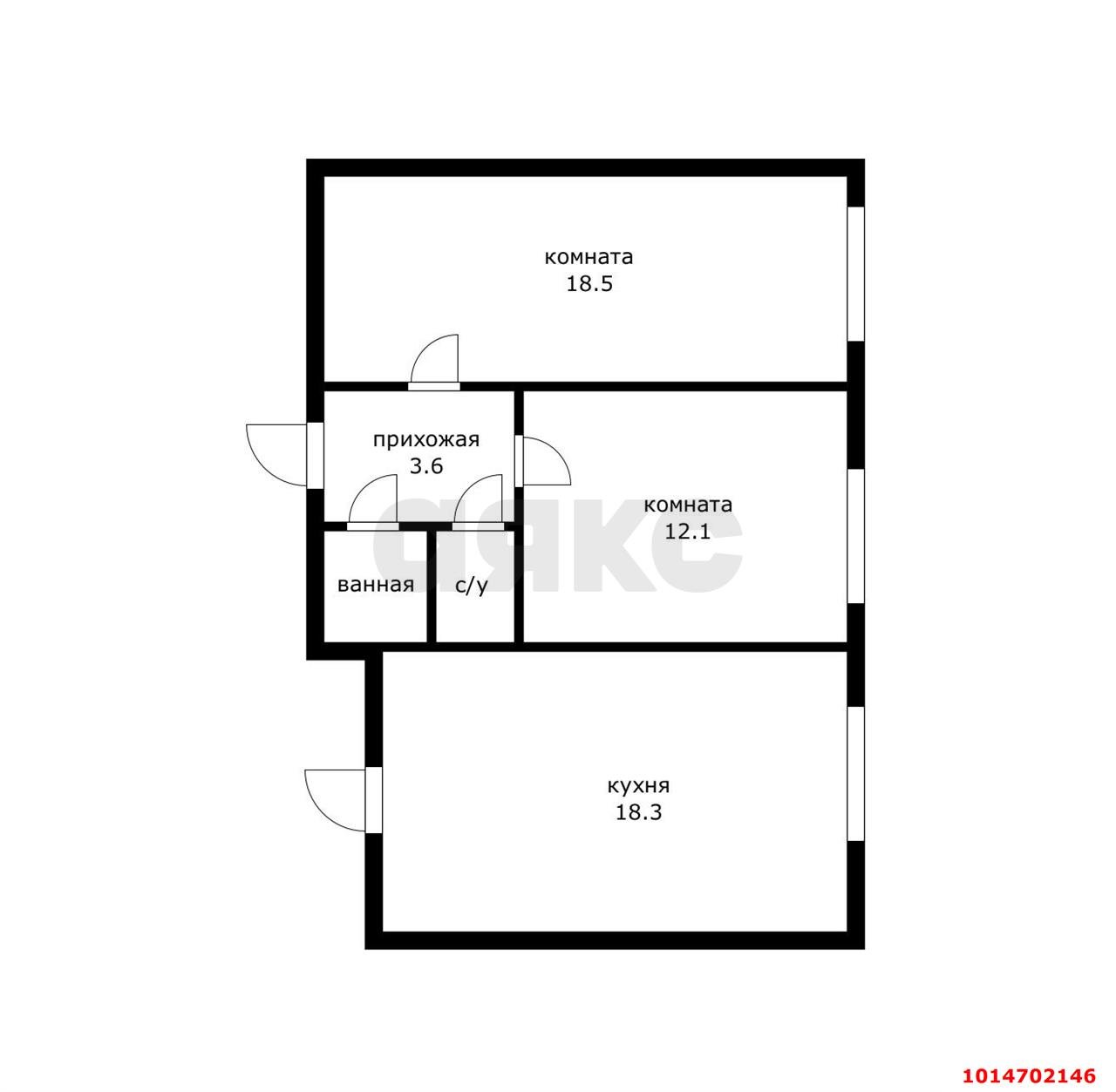 Фото №12: Комната 45 м² - Краснодар, Комсомольский, ул. Уральская, 115