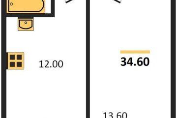 Фото №1: 1-комнатная квартира 34 м² - Новая Адыгея, мкр. жилой комплекс Дарград, ул. Тургеневское шоссе, 33/3к22