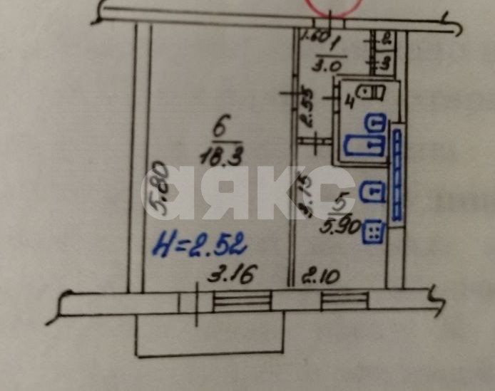 Фото №7: 1-комнатная квартира 30 м² - Мариуполь, квартал № 278, ул. Азовстальская, 160