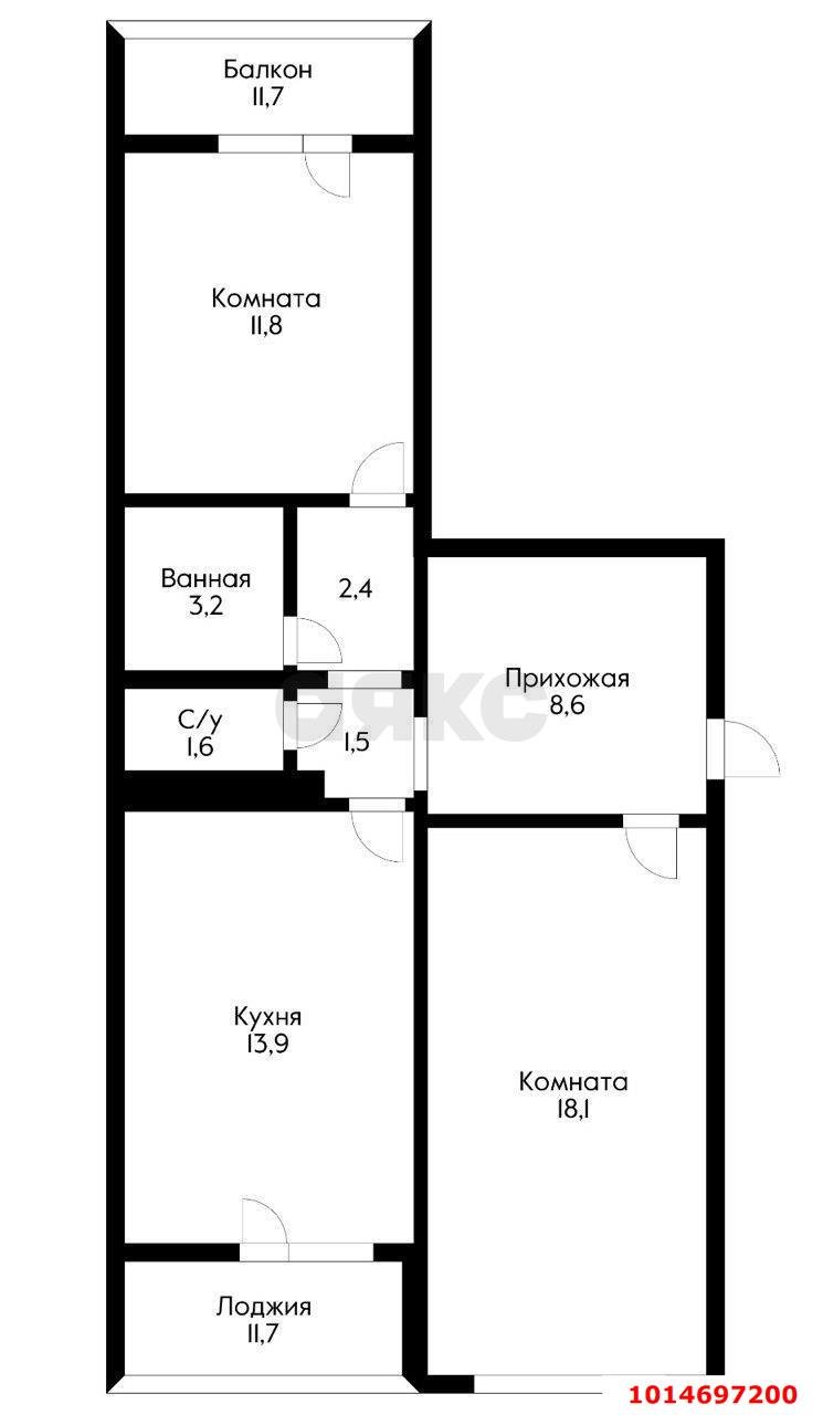Фото №17: 2-комнатная квартира 64 м² - Краснодар, Пашковский, ул. имени Евдокии Бершанской, 410