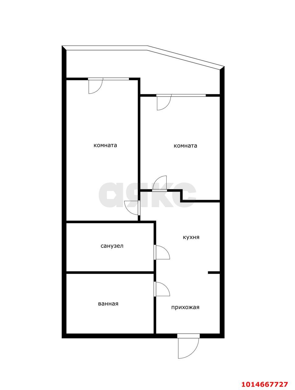 Фото №15: 2-комнатная квартира 46 м² - Краснодар, Молодёжный, Прикубанский внутригородской округ, мкр. жилой комплекс Дуэт, ул. Душистая, 77к1