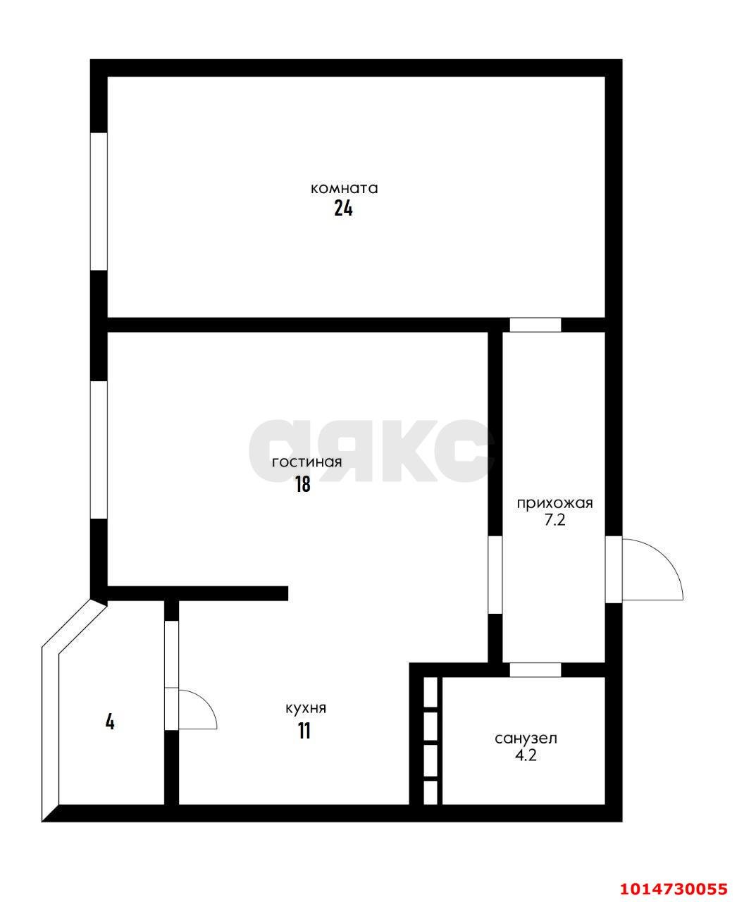 Фото №13: 2-комнатная квартира 67 м² - Краснодар, жилой комплекс Сказка Град, ул. имени В.Н. Мачуги, 166Ак1