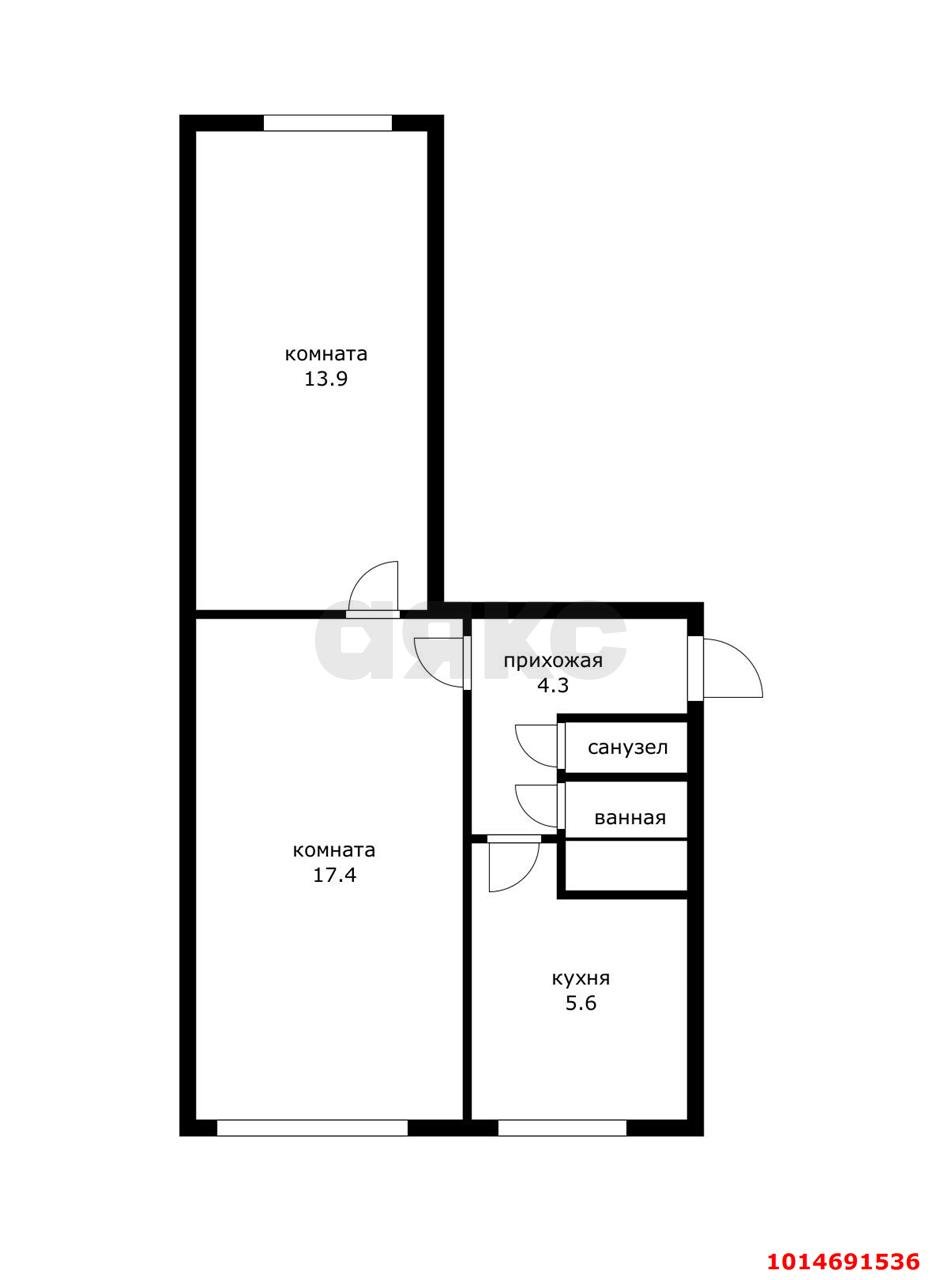 Фото №7: 2-комнатная квартира 44 м² - Краснодар, Гидростроителей, ул. имени В.Н. Мачуги, 80/1