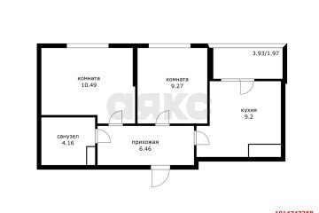 Фото №4: 2-комнатная квартира 39 м² - Краснодар, мкр. Светлоград, ул. Красных Партизан, 1/4к16