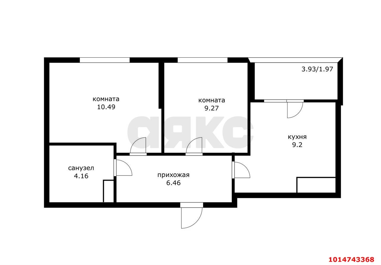 Фото №4: 2-комнатная квартира 43 м² - Краснодар, Светлоград, ул. Красных Партизан, 1/4к16