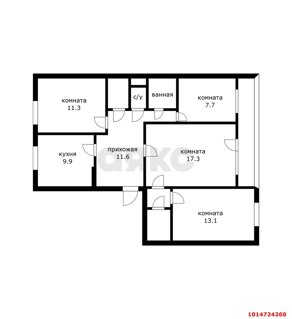 Фото №18: 4-комнатная квартира 90 м² - Васюринская, ул. Комсомольская, 54