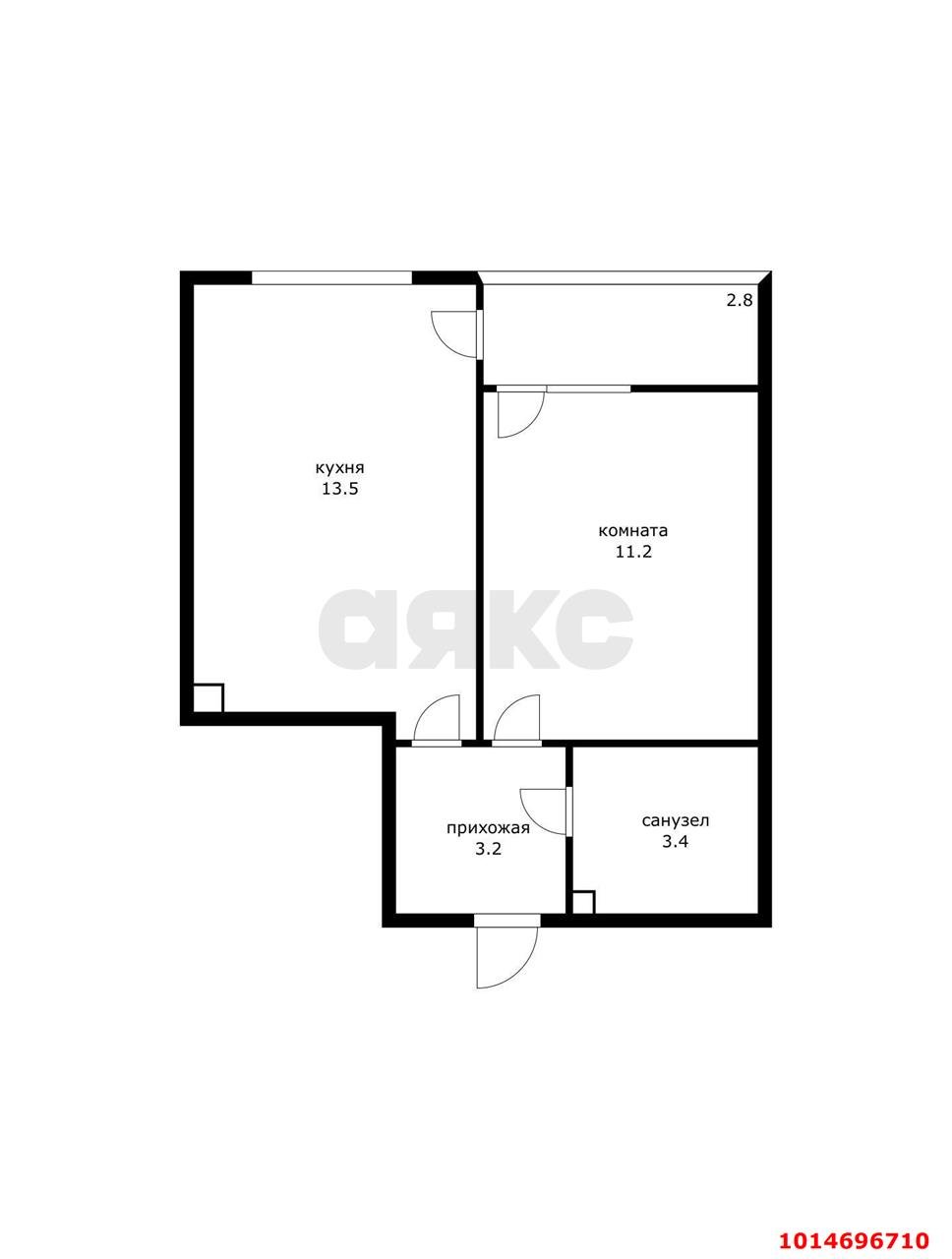 Фото №14: 1-комнатная квартира 32 м² - Краснодар, жилой комплекс Самолёт, ул. Западный Обход, 39/2к2