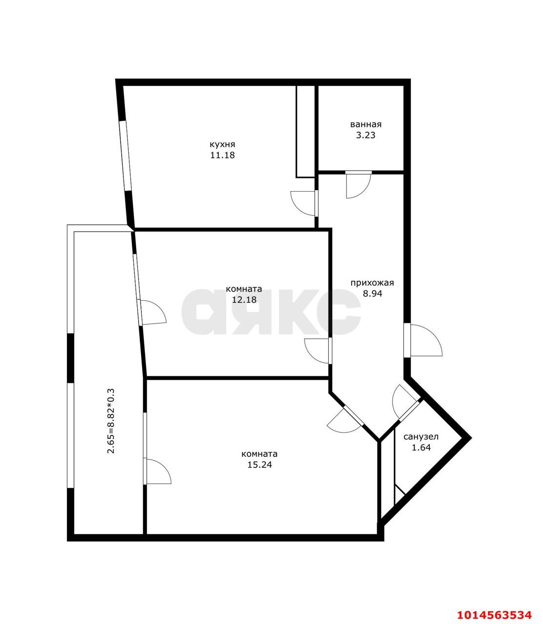 Фото №10: 2-комнатная квартира 56 м² - Краснодар, жилой комплекс Сограт, ул. Красных Партизан, 4/15