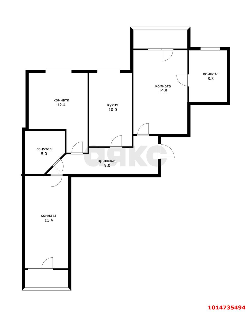 Фото №17: 4-комнатная квартира 80 м² - Краснодар, Западный внутригородской округ, ул. Харьковская, 127