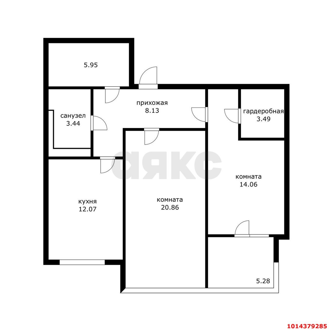 Фото №20: 2-комнатная квартира 70 м² - Краснодар, ЖК Маршал, ул. Гаражная, 87