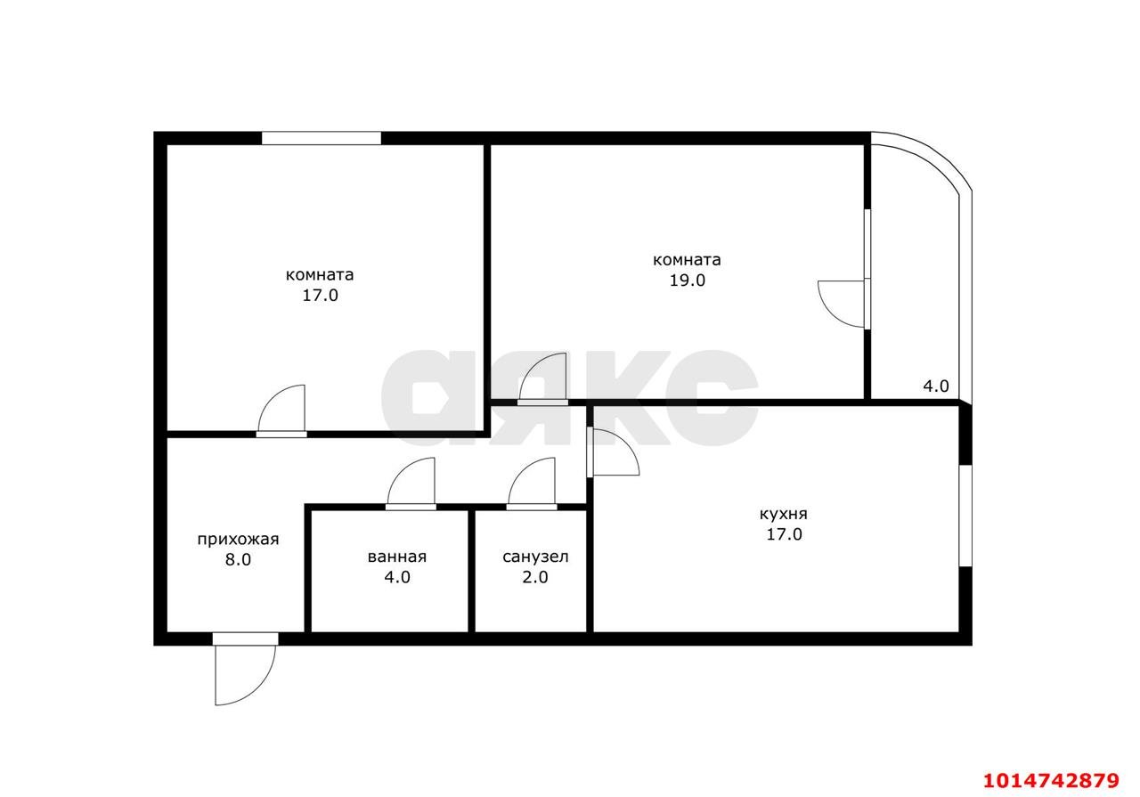 Фото №6: 2-комнатная квартира 69 м² - Краснодар, мкр. Прикубанский внутригородской округ, ул. Александра Покрышкина, 2Б