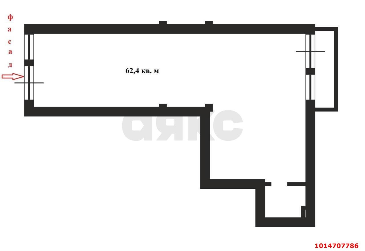 Фото №2: Торговое помещение 63 м² - Краснодар, жилой комплекс Арбатский, ул. Цезаря Куникова, 18к10