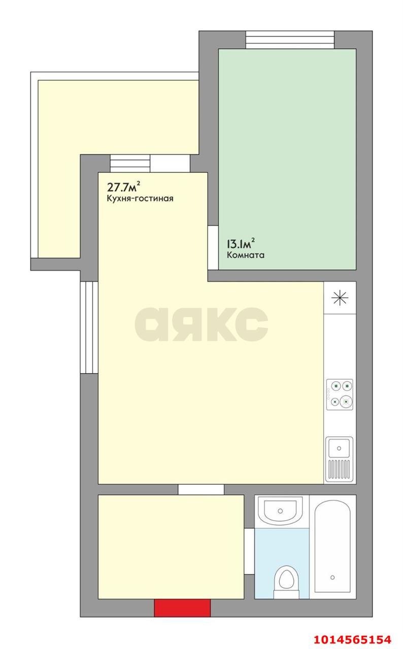 Фото №11: 2-комнатная квартира 46 м² - Краснодар, Новознаменский, ул. Войсковая, 4к2