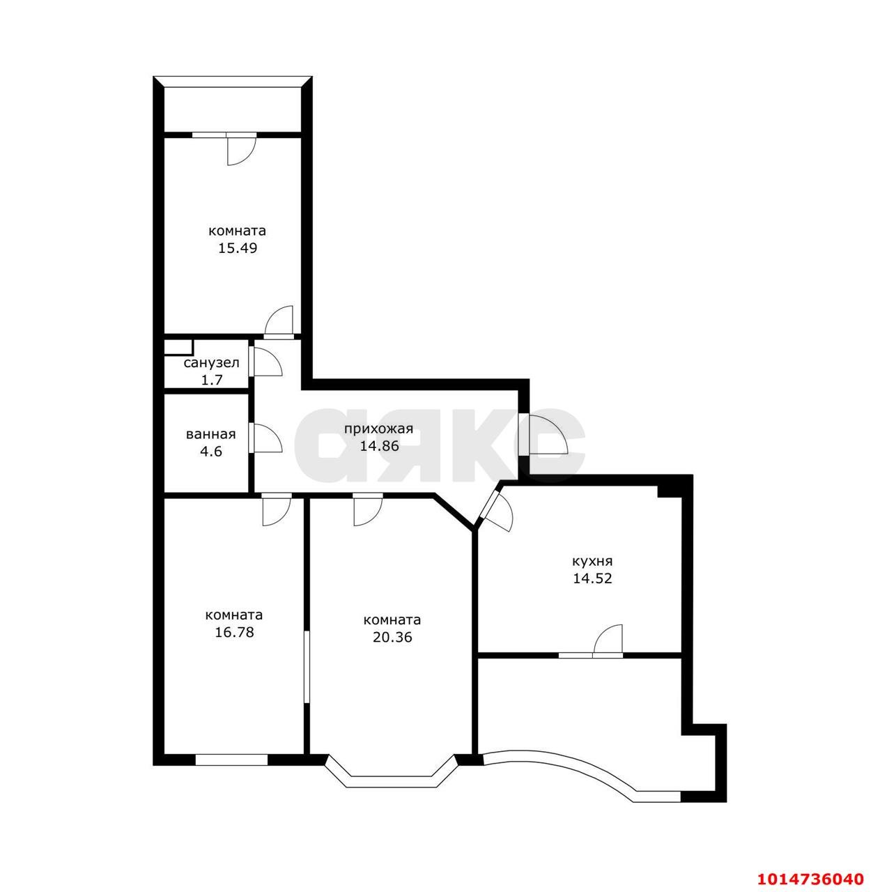 Фото №18: 3-комнатная квартира 100 м² - Краснодар, ЖК Черёмушки, ул. Кубанская, 47