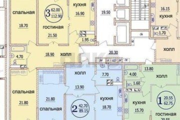 Фото №2: 2-комнатная квартира 100 м² - Краснодар, мкр. Юбилейный, б-р Клары Лучко, 16