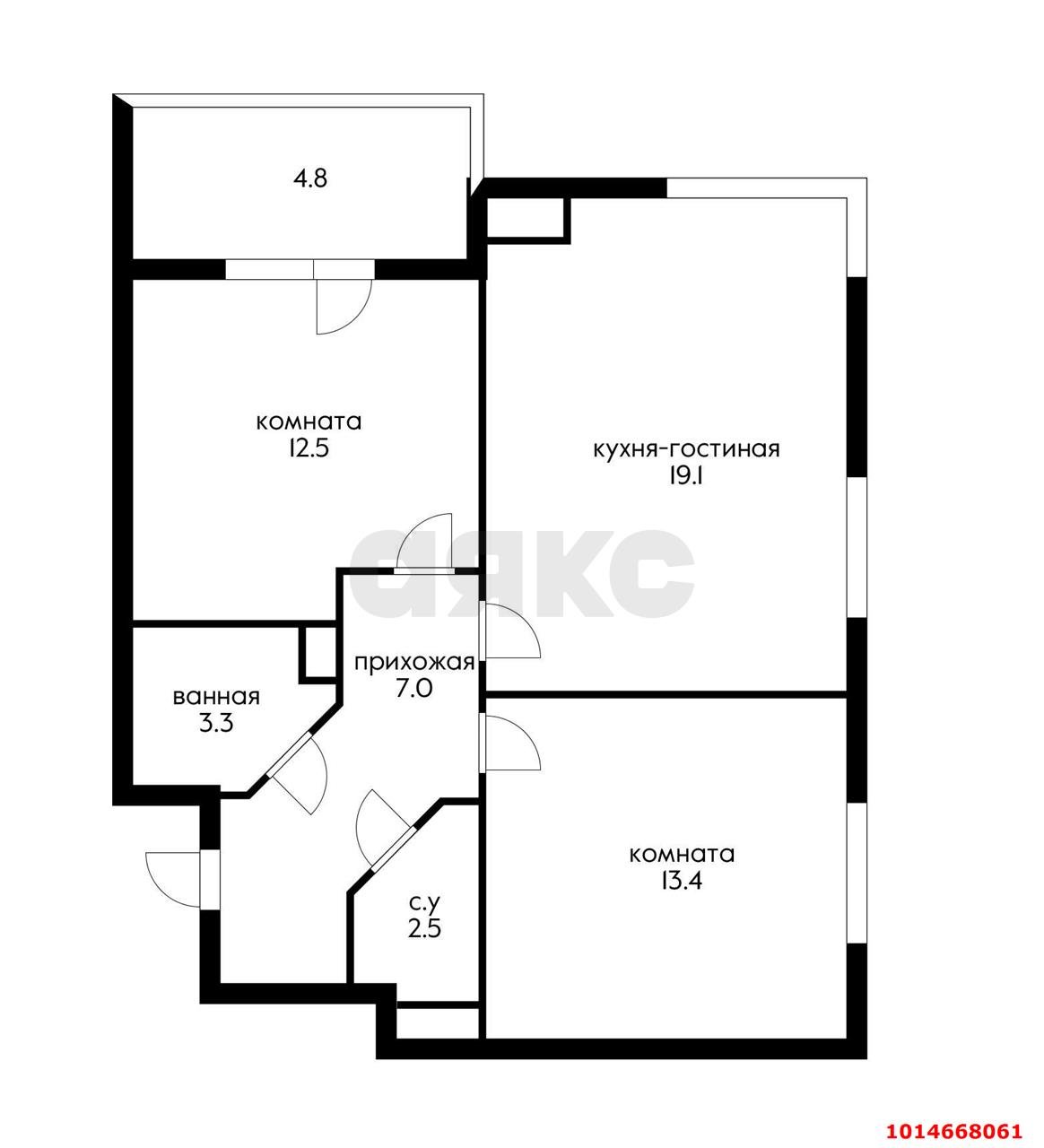 Фото №4: 2-комнатная квартира 65 м² - Краснодар, Парк Победы