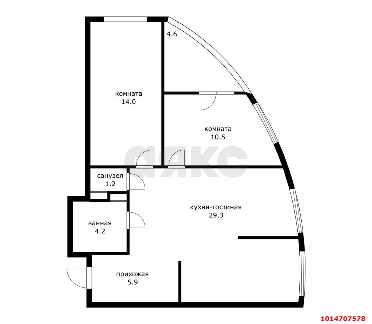 Фото №16: 2-комнатная квартира 71 м² - Краснодар, жилой комплекс Атлант, ул. Адмирала Крузенштерна, 6
