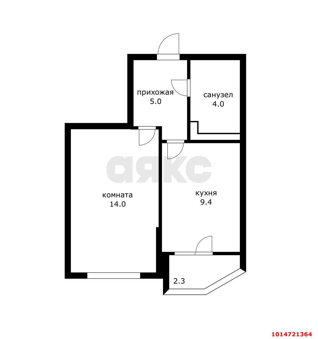 Фото №11: 1-комнатная квартира 35 м² - Краснодар, жилой комплекс Видный, ул. Командорская, 3к2