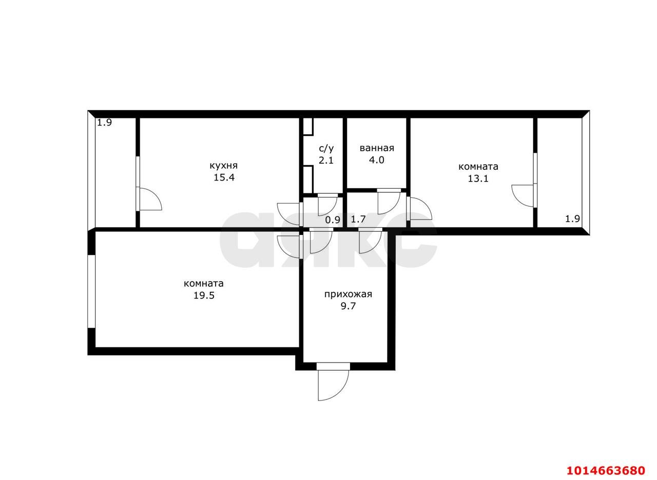 Фото №16: 2-комнатная квартира 70 м² - Краснодар, Краевая Клиническая Больница, ул. Восточно-Кругликовская, 71