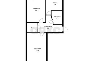 Фото №1: 2-комнатная квартира 50 м² - Краснодар, мкр. Центральный, ул. Песчаная, 11