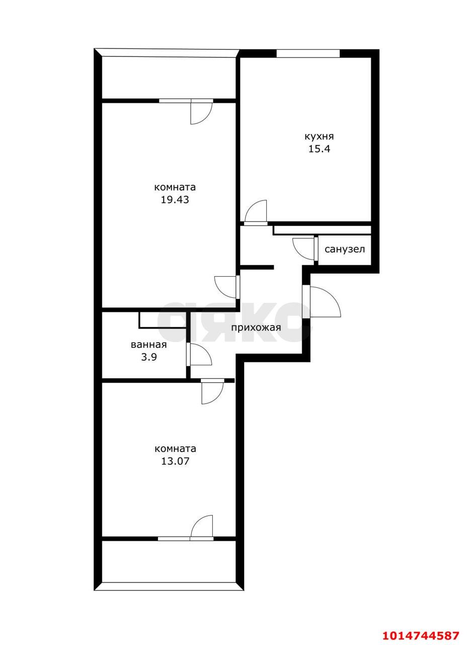 Фото №11: 2-комнатная квартира 68 м² - Краснодар, Восточно-Кругликовский, ул. Черкасская, 60